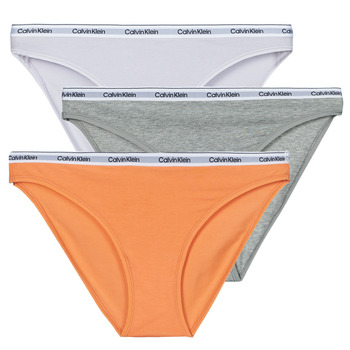 Underwear Women Knickers/panties Calvin Klein Jeans BIKINI 3PK X3 Pink / Grey / Purple