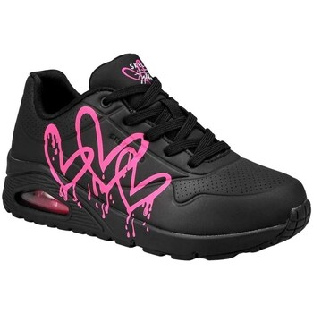Shoes Women Mid boots Skechers Uno Dripping In Love Black