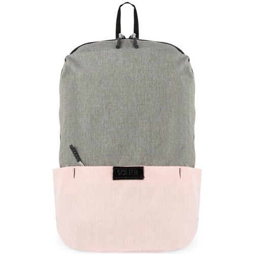 Bags Rucksacks Solier PLECAKSV15ROWYSZARY65839 Pink, Grey