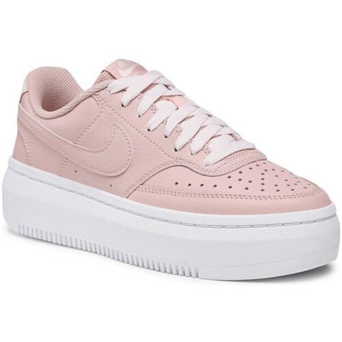 Shoes Women Low top trainers Nike Court Vision Alta White, Pink