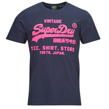 Clothing Men Short-sleeved t-shirts Superdry NEON VL T SHIRT Marine