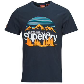 Clothing Men Short-sleeved t-shirts Superdry GREAT OUTDOORS NR GRAPHIC TEE Marine
