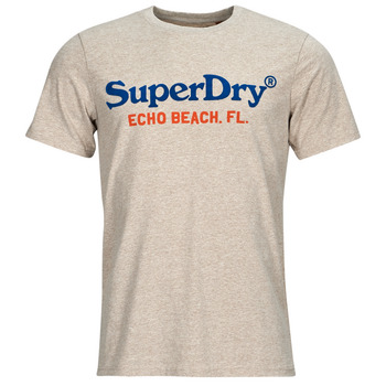 Clothing Men Short-sleeved t-shirts Superdry VENUE DUO LOGO T SHIRT Beige