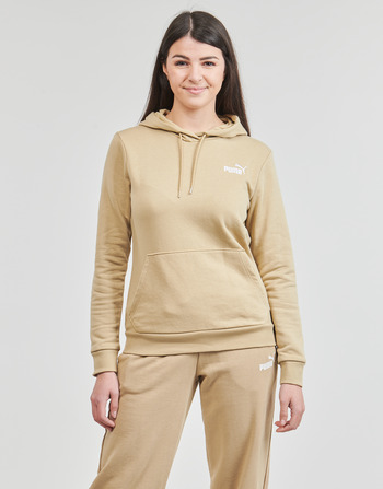 Clothing Women Sweaters Puma ESS+ EMBROIDERY HOODIE TR Camel