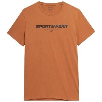 Clothing Men Short-sleeved t-shirts 4F 4FSS23TTSHM36481S Brown