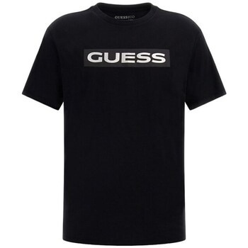 Clothing Men Short-sleeved t-shirts Guess M3BI80K9RM1JBLK Black