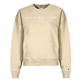 Clothing Women Sweaters Tommy Hilfiger MDRN REG CORP LOGO C-NK SWTSHRT Beige