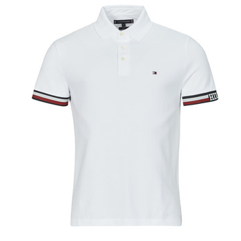 Clothing Men Short-sleeved polo shirts Tommy Hilfiger MONOTYPE FLAG CUFF SLIM FIT POLO White