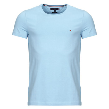 Clothing Men Short-sleeved t-shirts Tommy Hilfiger STRETCH SLIM FIT TEE Blue / Sky