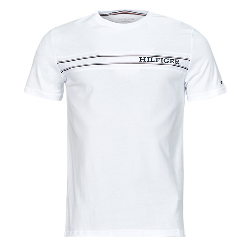 Clothing Men Short-sleeved t-shirts Tommy Hilfiger MONOTYPE STRIPE White