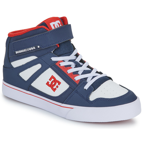 Shoes Boy Hi top trainers DC Shoes PURE HIGH-TOP EV Marine / Red