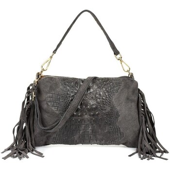 Bags Women Handbags Vera Pelle Boho Z24 Grey