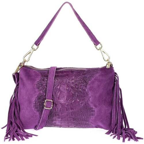 Bags Women Handbags Vera Pelle Boho Z24 Purple