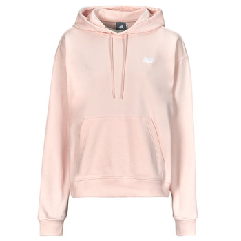 Clothing Women Sweaters New Balance FRENCH TERRY SMALL LOGO HOODIE Pink