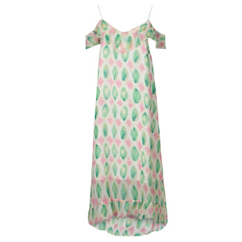 Clothing Women Long Dresses Les Petites Bombes ISMAELLA Pink / Green / White