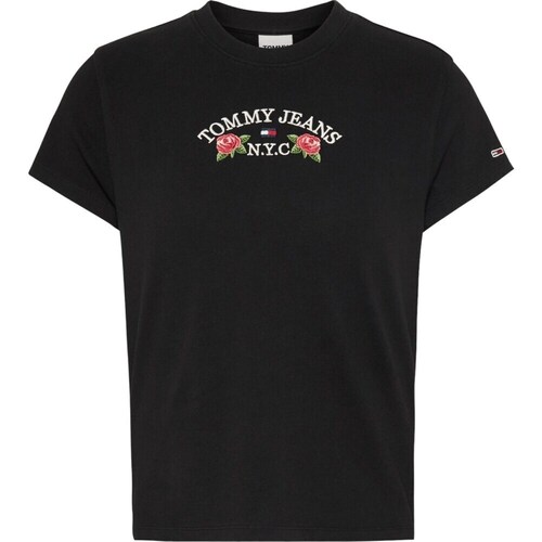 Clothing Women Short-sleeved t-shirts Tommy Hilfiger DW0DW16449BDS Black