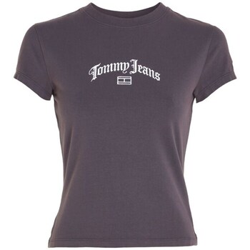 Clothing Women Short-sleeved t-shirts Tommy Hilfiger DW0DW17126BDS Graphite, Grey