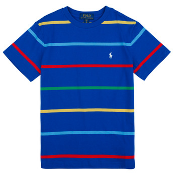 Clothing Boy Short-sleeved t-shirts Polo Ralph Lauren SSCNM2-KNIT SHIRTS-T-SHIRT Blue / Multicolour / Sapphire / Star / Multi