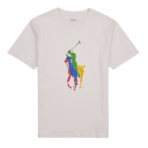 Clothing Children Short-sleeved t-shirts Polo Ralph Lauren SS CN-KNIT SHIRTS-T-SHIRT White