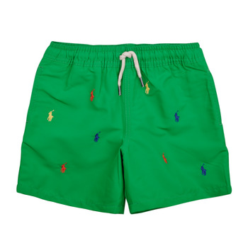 Clothing Boy Trunks / Swim shorts Polo Ralph Lauren TRAVELER-SWIMWEAR-TRUNK Green / Multicolour