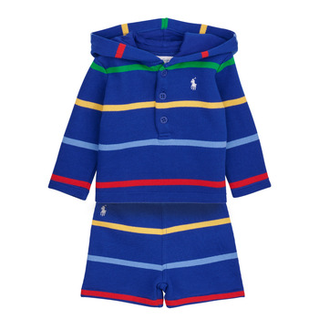Clothing Boy Sets & Outfits Polo Ralph Lauren LS HOOD SET-SETS-SHORT SET Blue / Multicolour / Sapphire / Star / Multi
