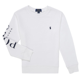 Clothing Children Sweaters Polo Ralph Lauren LS CN-KNIT SHIRTS-SWEATSHIRT White