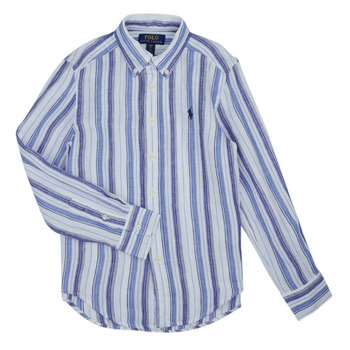 Clothing Boy Long-sleeved shirts Polo Ralph Lauren  Blue / Sky / White / White / Blue / Multi