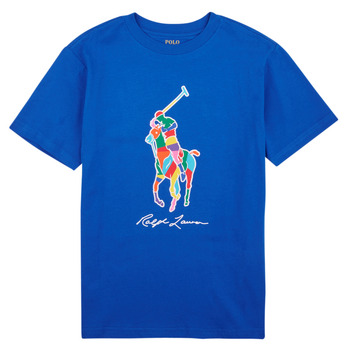 Clothing Boy Short-sleeved t-shirts Polo Ralph Lauren SS CN-KNIT SHIRTS-T-SHIRT Blue / Heritage / Blue