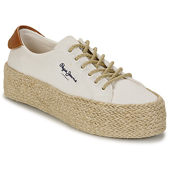 Shoes Women Low top trainers Pepe jeans KYLE CLASSIC White / Brown
