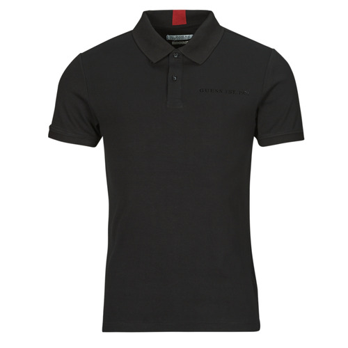 Clothing Men Short-sleeved polo shirts Guess NOLAN SS POLO Black
