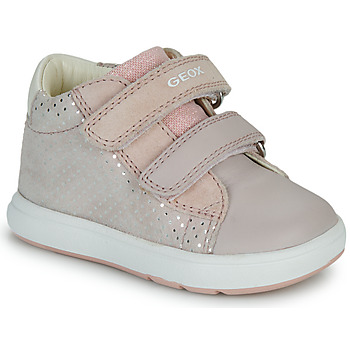 Shoes Girl Low top trainers Geox B BIGLIA GIRL Pink / White
