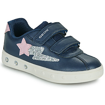 Shoes Girl Low top trainers Geox J SKYLIN GIRL Marine / Pink