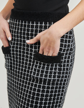 Karl Lagerfeld boucle knit skirt Black / White