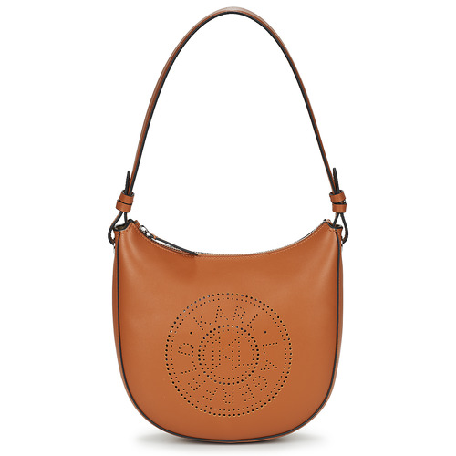 Bags Women Small shoulder bags Karl Lagerfeld K/CIRCLE MOON SHB PERFORATED Cognac