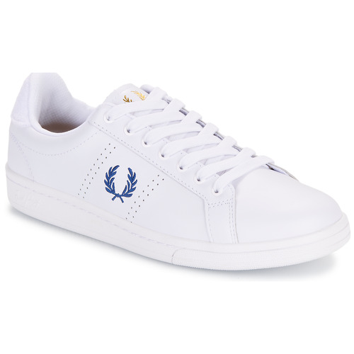 Shoes Men Low top trainers Fred Perry B721 Leather / Towelling White / Blue