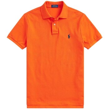 Clothing Men Short-sleeved t-shirts Ralph Lauren Polo Custom Slim Mesh Orange