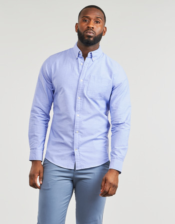 Clothing Men Long-sleeved shirts Jack & Jones JJEOXFORD SHIRT LS Blue