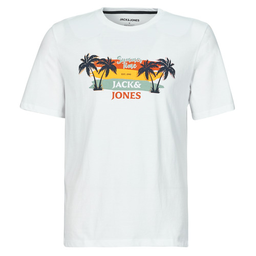 Clothing Men Short-sleeved t-shirts Jack & Jones JJSUMMER VIBE TEE SS CREW NECK White