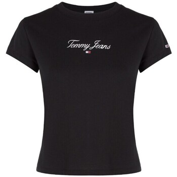 Clothing Women Short-sleeved t-shirts Tommy Hilfiger DW0DW16145BDS Black