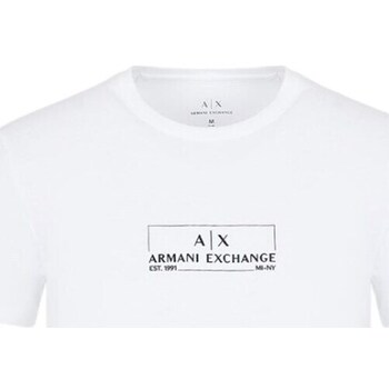 Clothing Men Short-sleeved t-shirts Emporio Armani Exchange Logo Slim White
