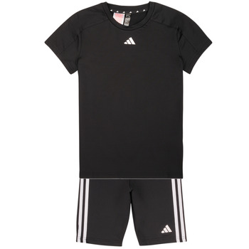 Clothing Girl Tracksuits Adidas Sportswear JG TR-ES 3S TSE Black / White