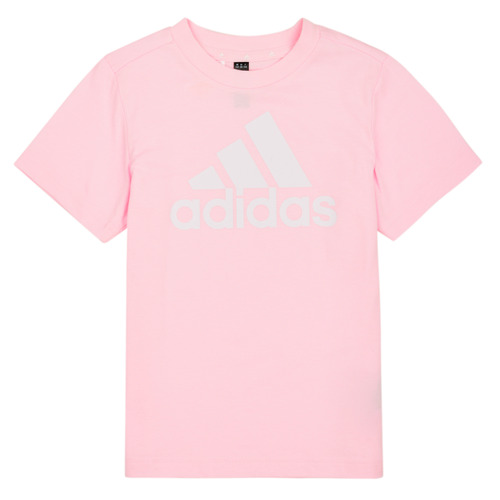 Clothing Girl Short-sleeved t-shirts Adidas Sportswear LK BL CO TEE Pink / White