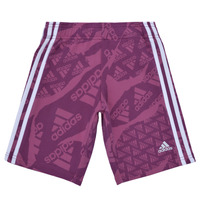 Clothing Girl Shorts / Bermudas Adidas Sportswear LK CAMLOG FT SH Purple