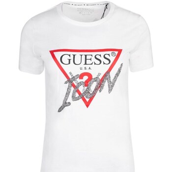 Clothing Women Short-sleeved t-shirts Guess W3BI42I3Z14G011 White