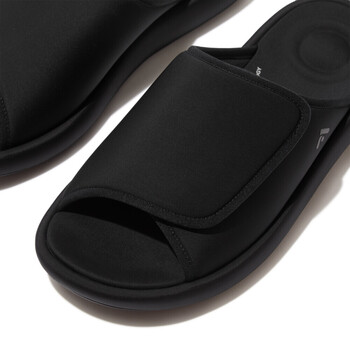 FitFlop IQUSHION CITY ADJUSTABLE WATER- RESISTANT SLIDES Black