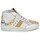 Shoes Women Hi top trainers Meline  White / Brown / Silver