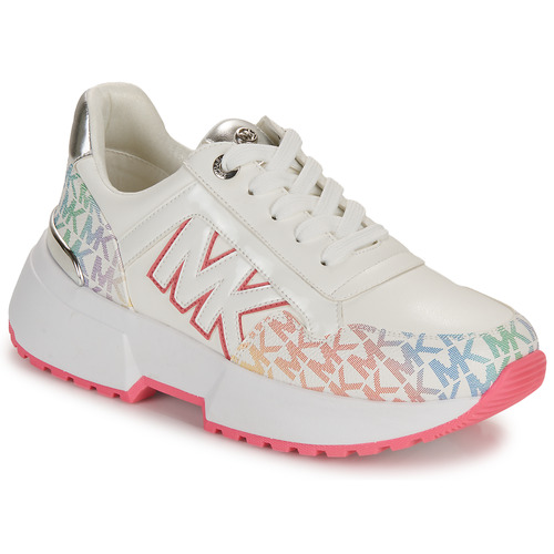 Shoes Girl Low top trainers MICHAEL Michael Kors COSMO MADDY White / Multicolour