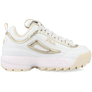Shoes Children Low top trainers Fila Disruptor F Teens White, Golden