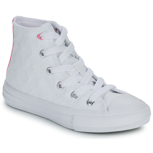 Shoes Girl Hi top trainers Converse CHUCK TAYLOR ALL STAR White / Pink