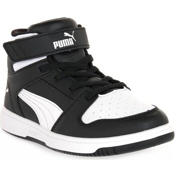 Shoes Children Hi top trainers Puma Rebound Layup SL V PS White, Black
